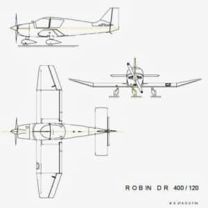 Plan avion Robin DR-400