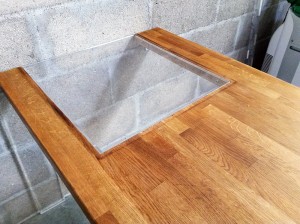 table bois plexi ouverture