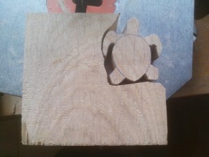chantournage tortue bois sculpté