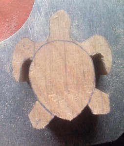 tortue bois sculpté chantourner