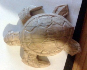 tortue bois sculpté