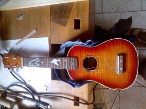 incrustation ukulele aluminium