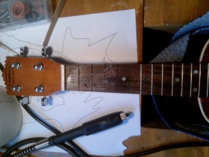 incrustation ukulele aluminium