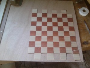 échiquier placage