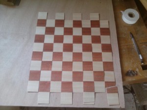 échiquier placage