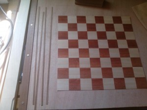 échiquier placage