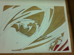 Découpe placage marqueterie