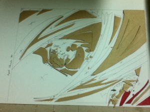 Découpe placage marqueterie
