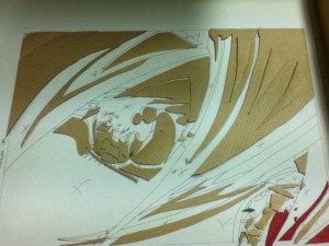 Découpe placage marqueterie