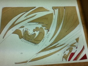 Découpe placage marqueterie