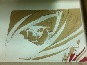 Découpe placage marqueterie