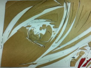 Découpe placage marqueterie