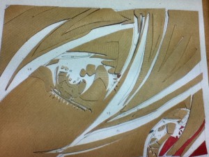 Découpe placage marqueterie